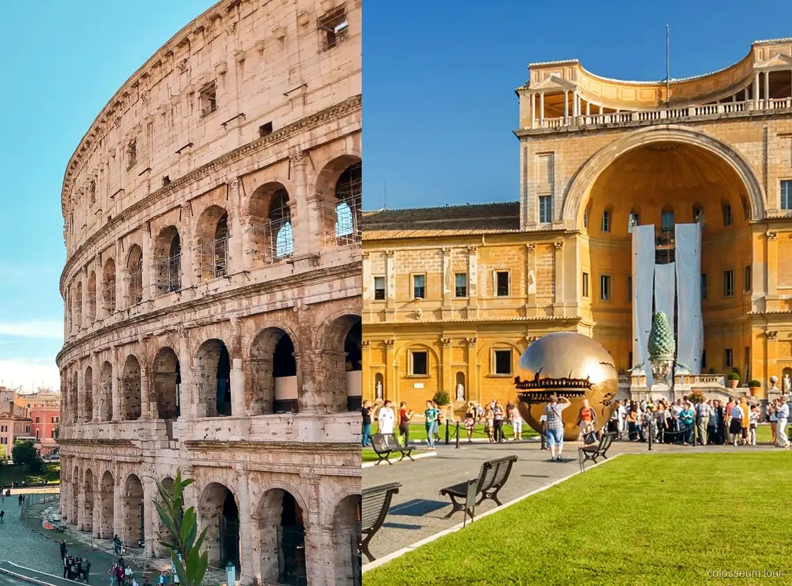 Itinerario di un giorno del tour combinato Colosseo e Musei Vaticani
